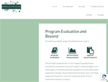 Tablet Screenshot of programevaluationandbeyond.com